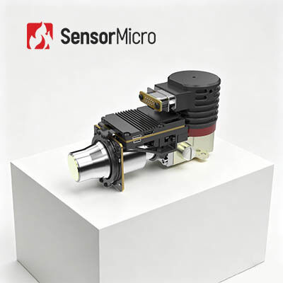 Ψυχόμενη μονάδα κάμερας οπτικής απεικόνισης αερίων LWIR με ανάλυση 320×256 και μέγεθος pixel 30μm για ανίχνευση διαρροών αερίου